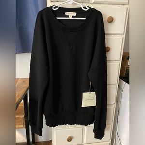 NWT Cynthia Rowley Black scuba sweater